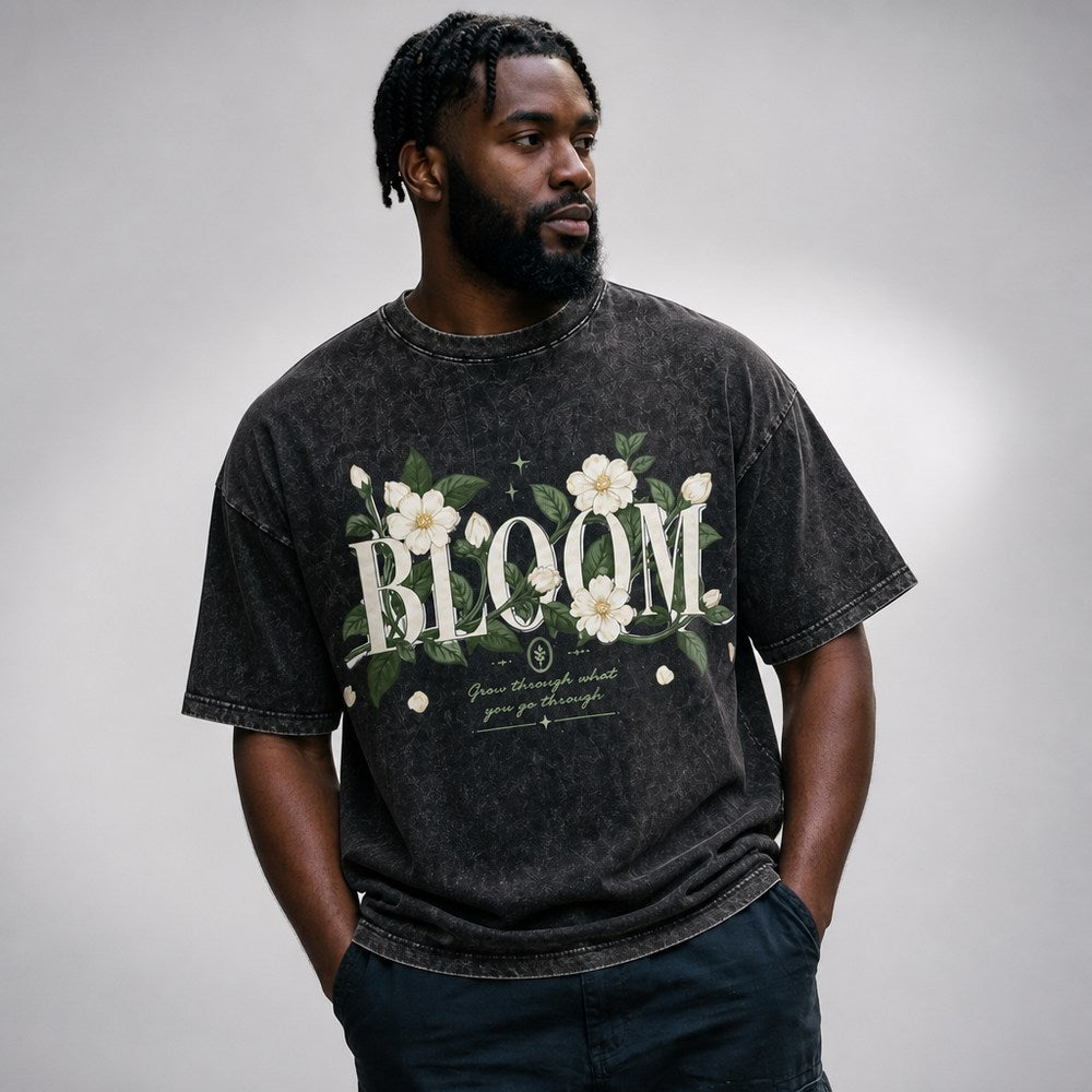Bloom Floral Acid Wash Vintage Graphic Apparel Collection
