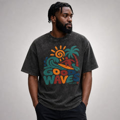 Good Waves Retro Surf Graphic Apparel Collection