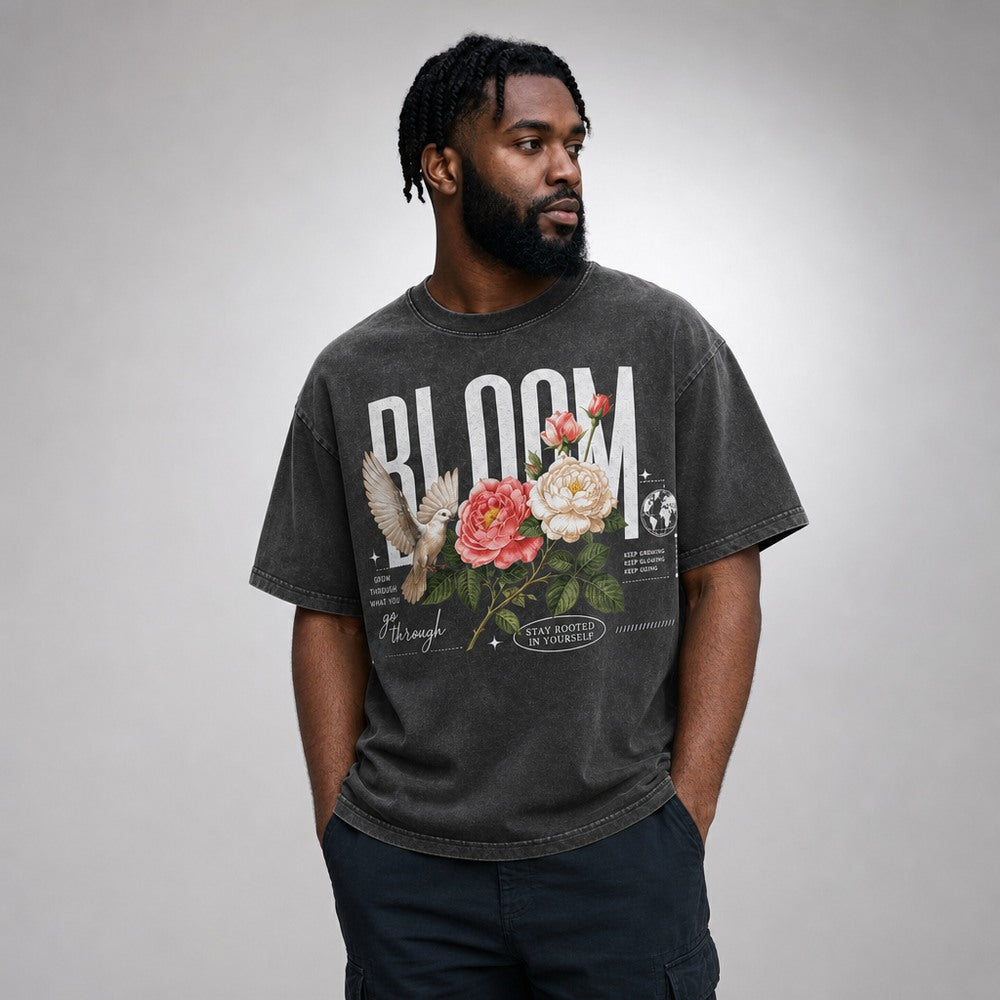 Bloom Floral Dove Keep Growing Graphic Apparel Collection