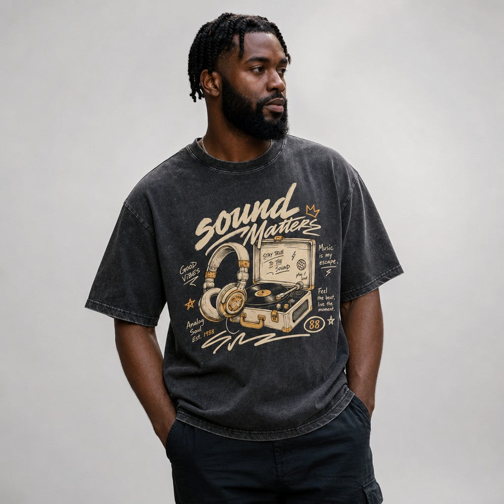 Sound Matters Vinyl Turntable Analog Soul Graphic Apparel Collection