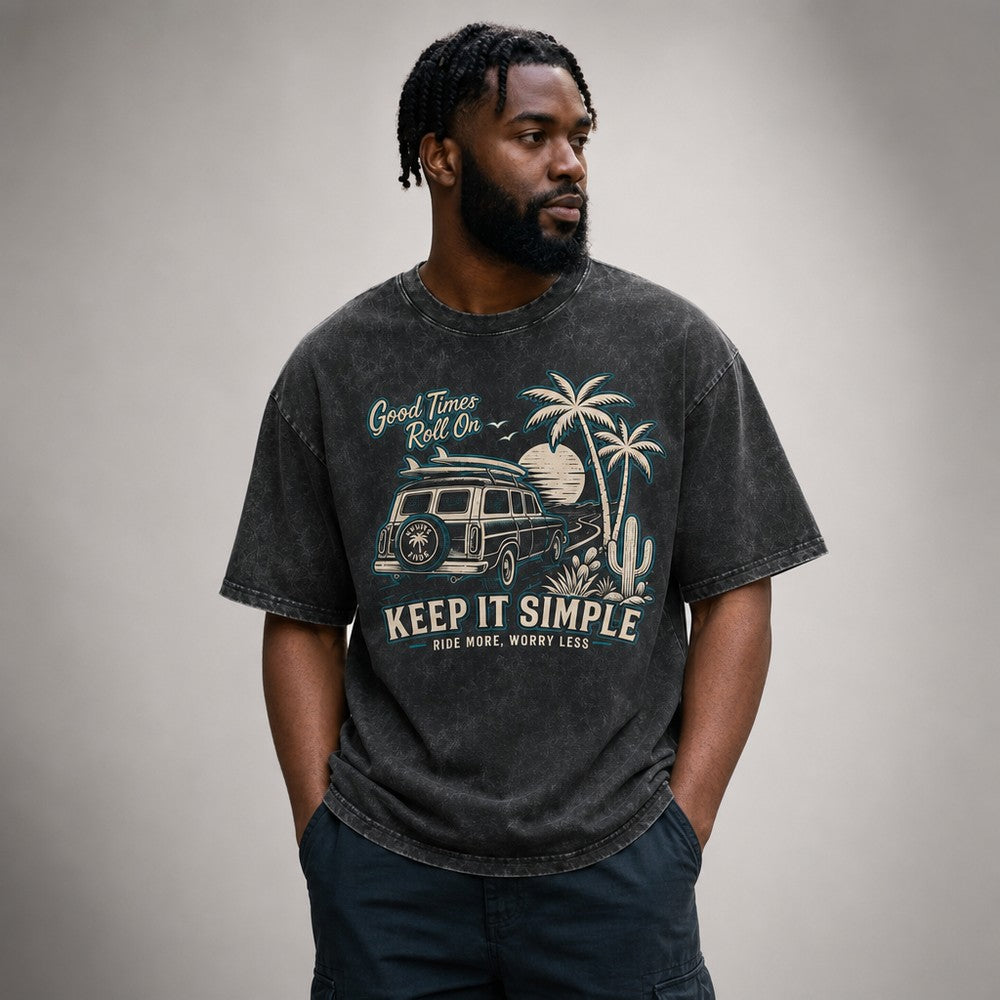 Keep It Simple Woody Wagon Surf Graphic Apparel Collection