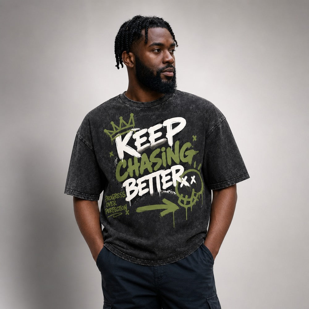 Keep Chasing Better Progress Graffiti Graphic Apparel Collection