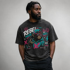 Funky Monkey Rebel Mode Neon Streetwear Graphic Apparel Collection