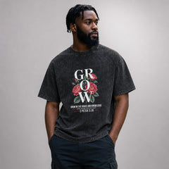 Grow Grace Floral Christian Roses Graphic Apparel Collection