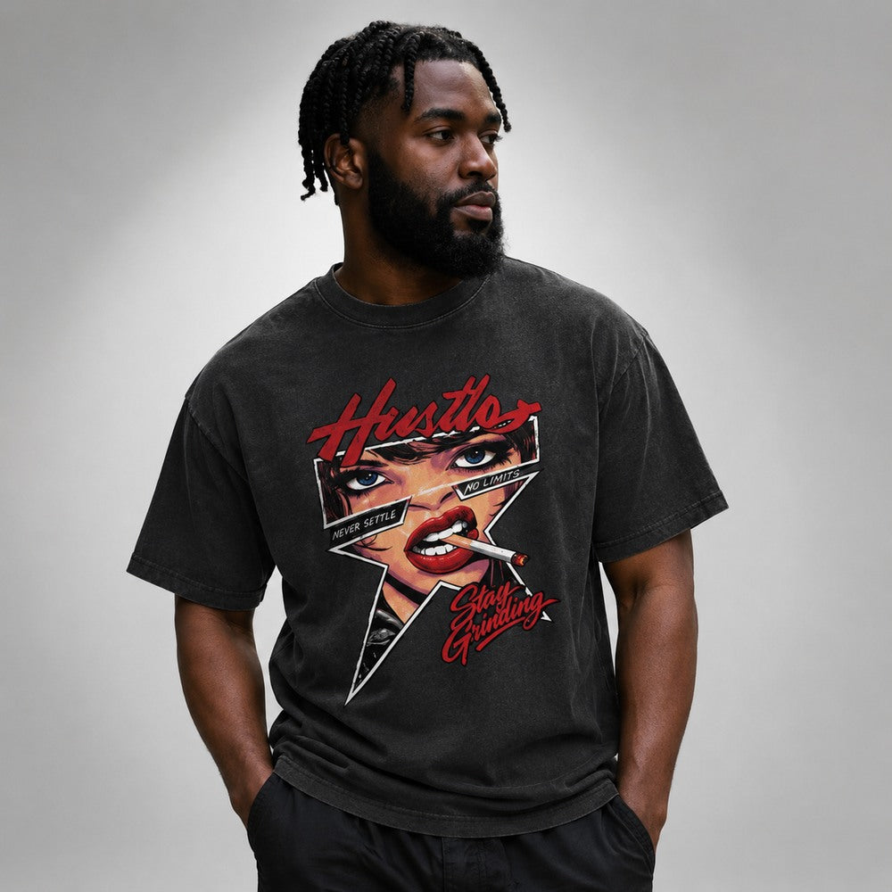 Hustle Never Settle Muscle Car Streetwear Graphic Apparel Collection