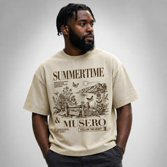 Summertime Musero Vintage Landscape Graphic Apparel Collection