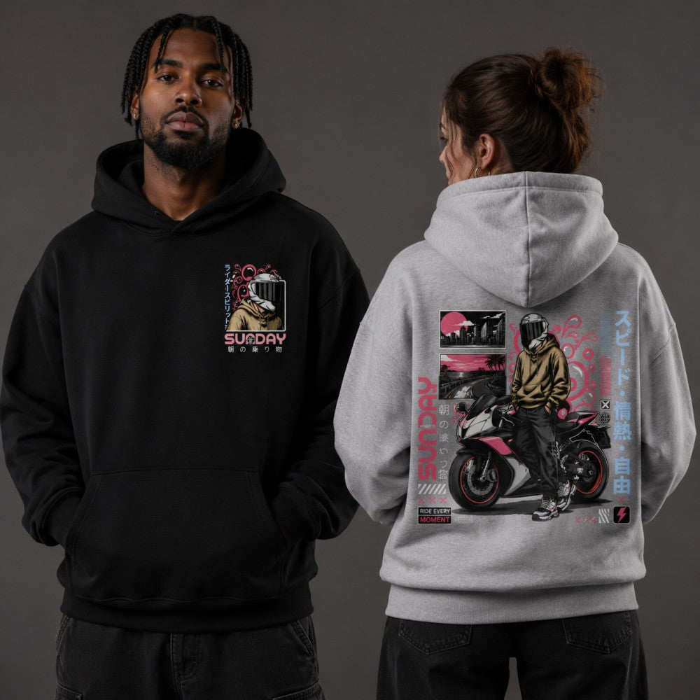 Sunday Rider JDM Streetwear Graphic T-Shirts and Hoodies