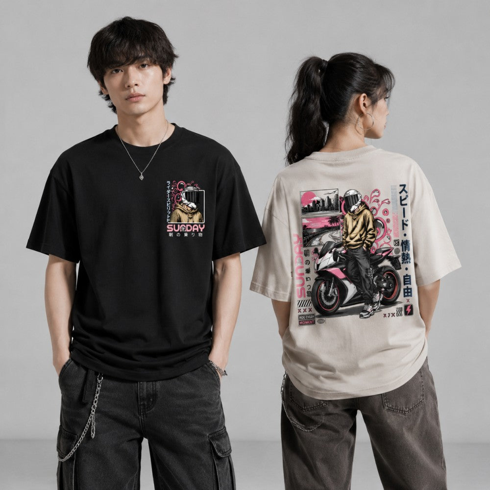 Sunday Rider JDM Streetwear Graphic T-Shirts and Hoodies