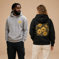 Golden Blossom Botanical Graphic Apparel Collection (T-Shirts and Hoodies)
