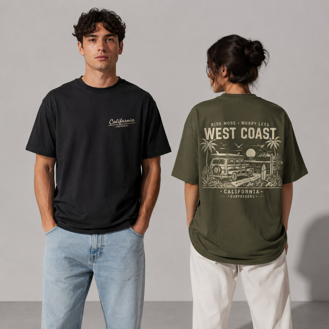 California West Coast Surfrider Graphic Apparel Collection