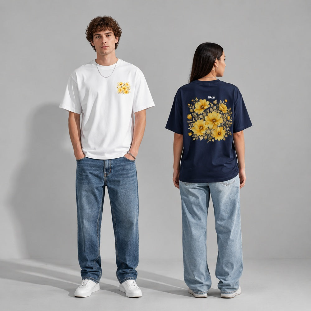Golden Blossom Botanical Graphic Apparel Collection (T-Shirts and Hoodies)