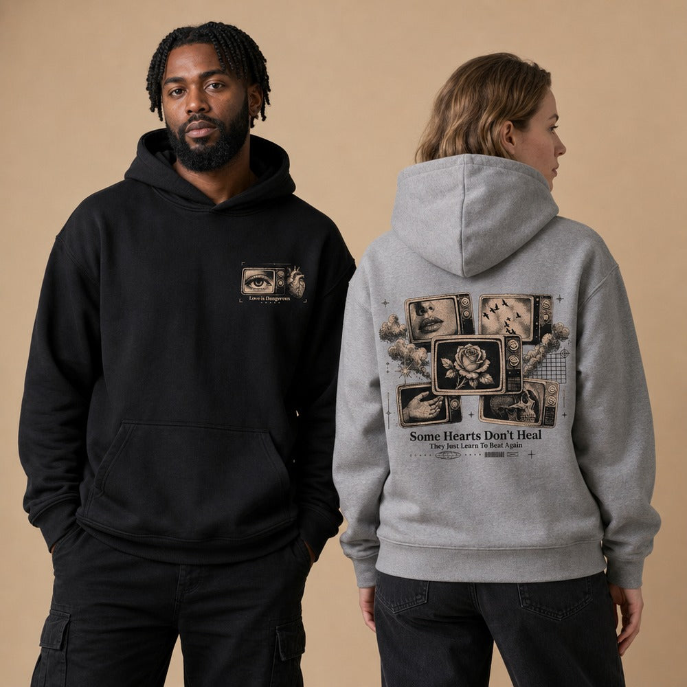 Some Hearts Don't Heal Retro Graphic T-Shirts and Hoodies