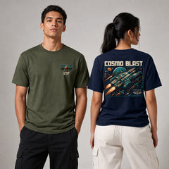 Cosmo Blast Retro Sci-Fi Space Wars Graphic Apparel Collection