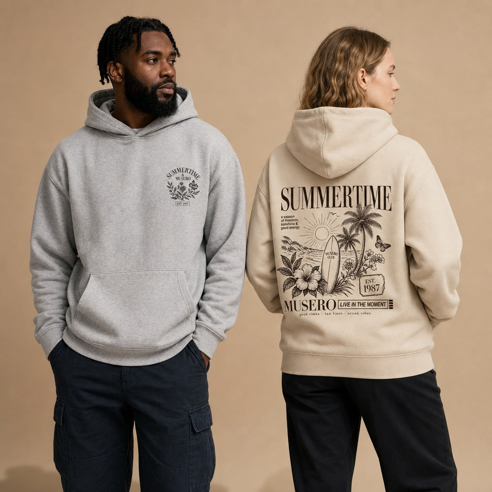 Summertime Musero Retro Streetwear Graphic T-Shirts and Hoodies
