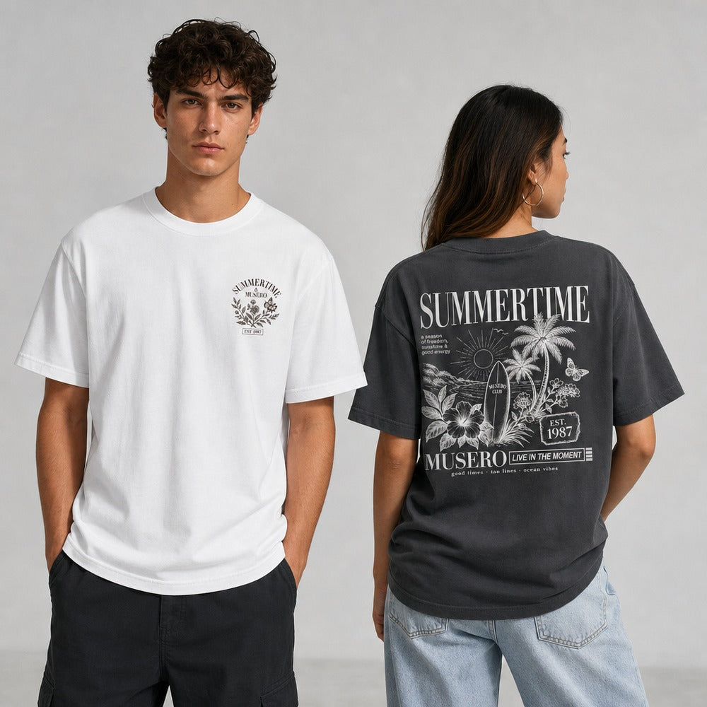 Summertime Musero Retro Streetwear Graphic T-Shirts and Hoodies