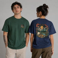 Wild and Free Retro Camp Graphic Hoodies and T-Shirts