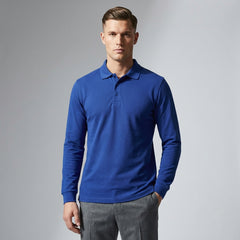 Custom 100% Cotton Long Sleeve Polo | Soft 280gsm Heavyweight Uniforms