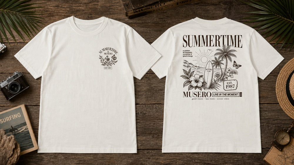 Summertime Musero Retro Streetwear Graphic T-Shirts and Hoodies