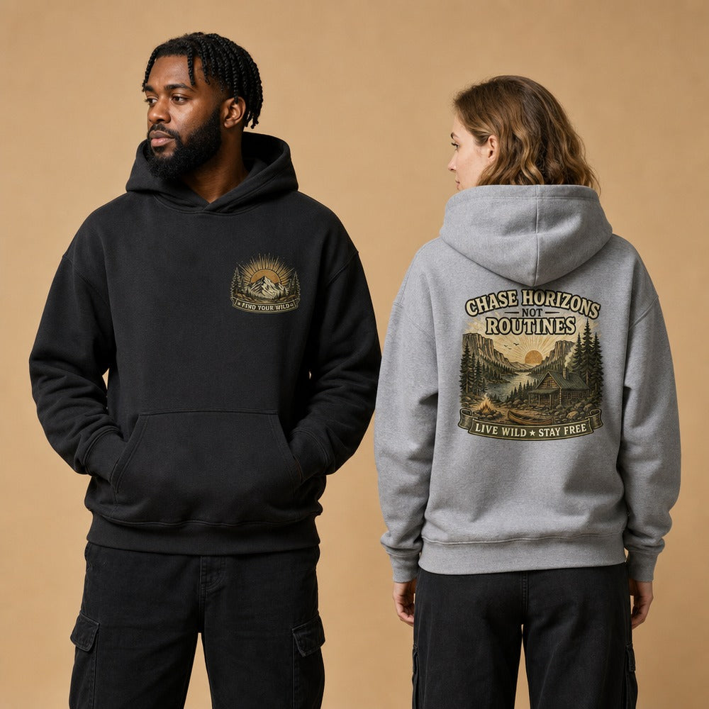 Find Your Wild Vintage Mountain Retro Nature Graphic Tees and Hoodies