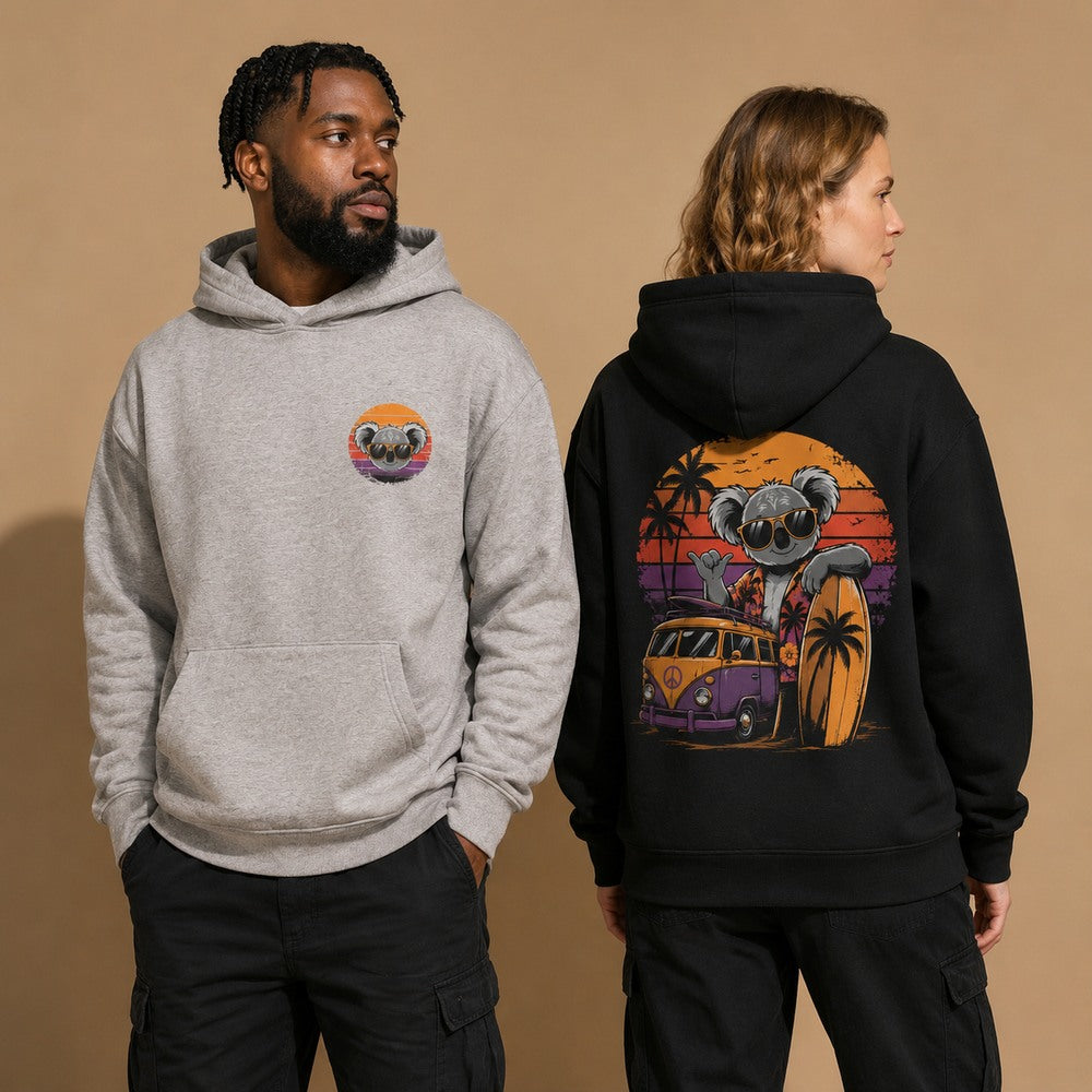 Surf Koala Retro Graphic Apparel Collection (T-Shirts and Hoodies)
