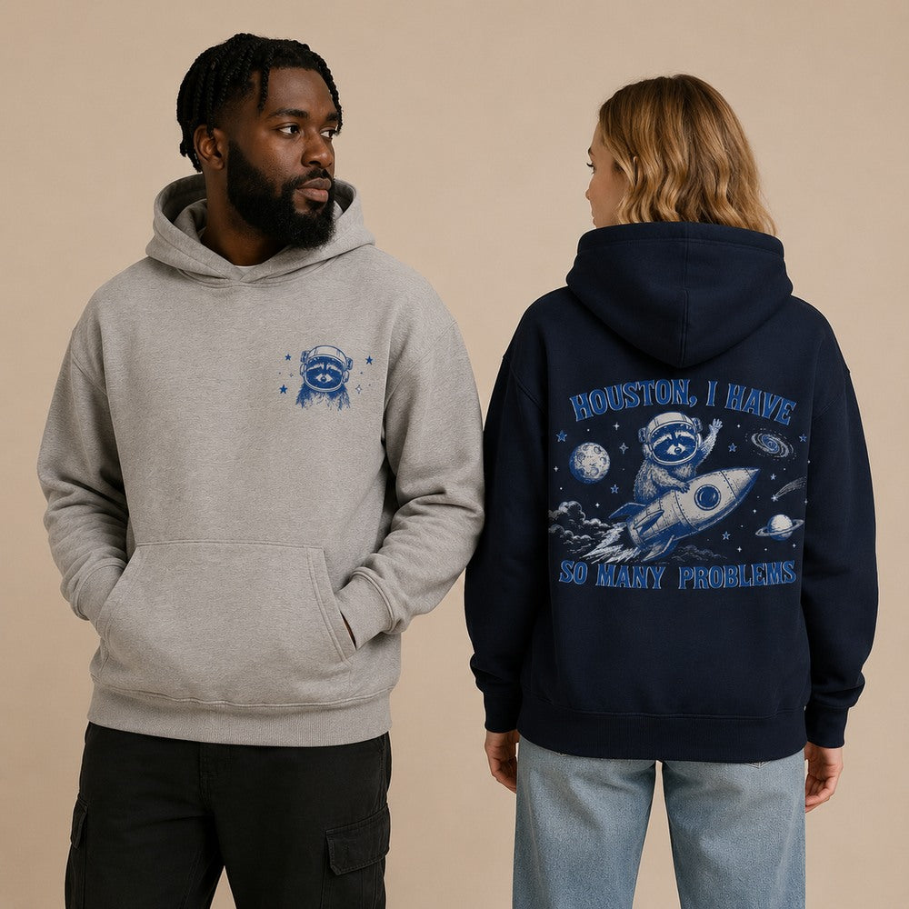 Houston I Have So Many Problems Retro Space Graphic Apparel Collection