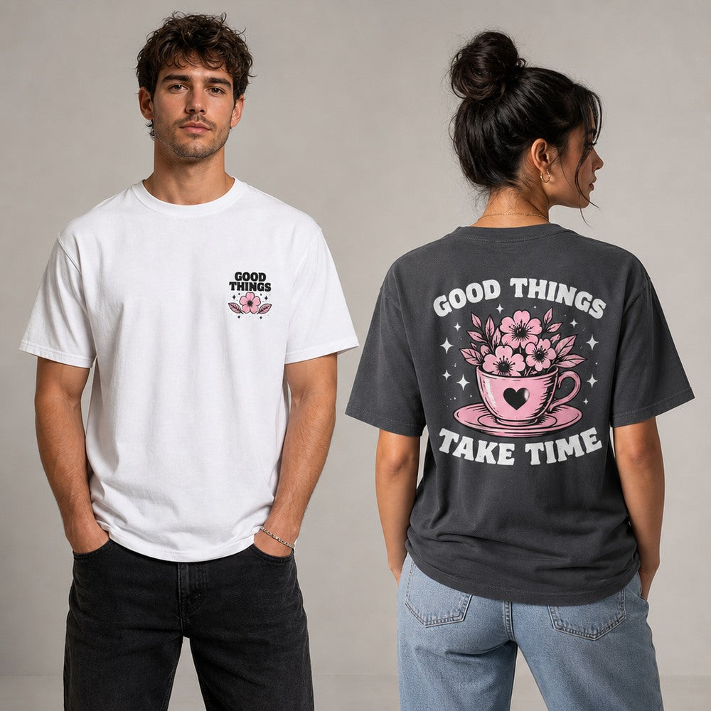 Good Things Take Time Retro Graphic Apparel Collection