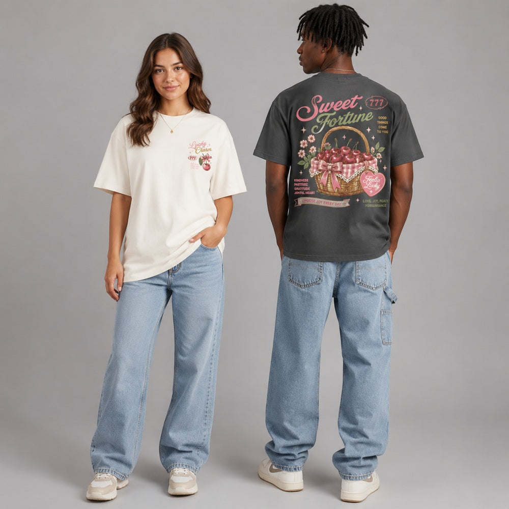 Sweet Fortune Cherry Retro Graphic Hoodies and T-Shirts