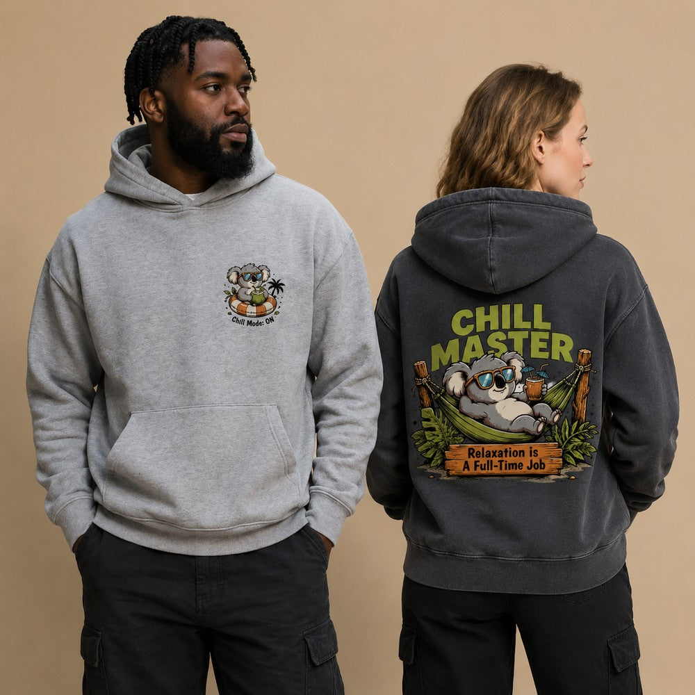 Chill Master Koala Retro Streetwear Graphic Apparel Collection
