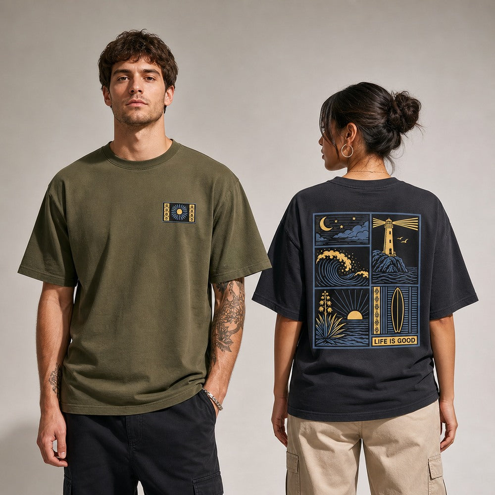 Tropical Coast Vintage Graphic Streetwear (T-Shirts and Hoodies)