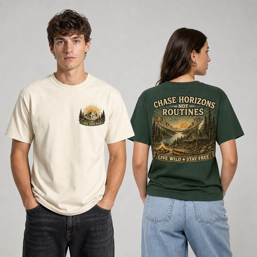 Find Your Wild Vintage Mountain Retro Nature Graphic Tees and Hoodies