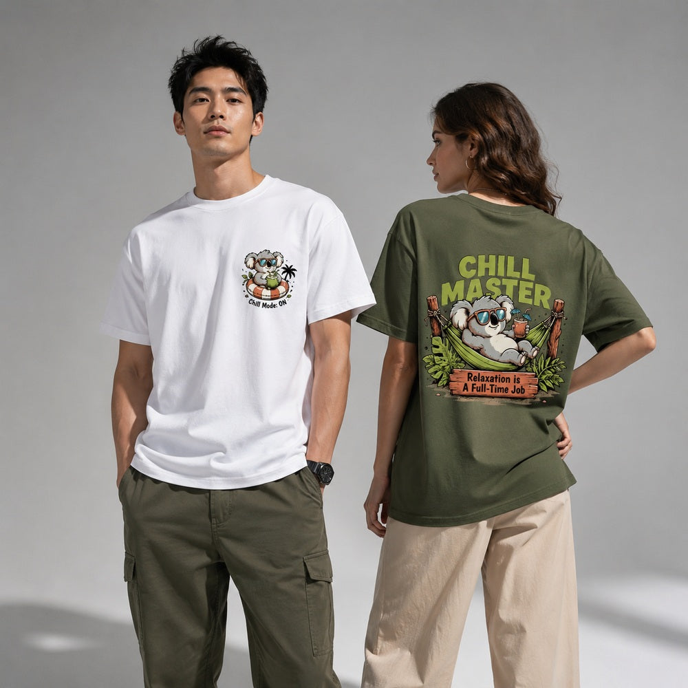 Chill Master Koala Retro Streetwear Graphic Apparel Collection