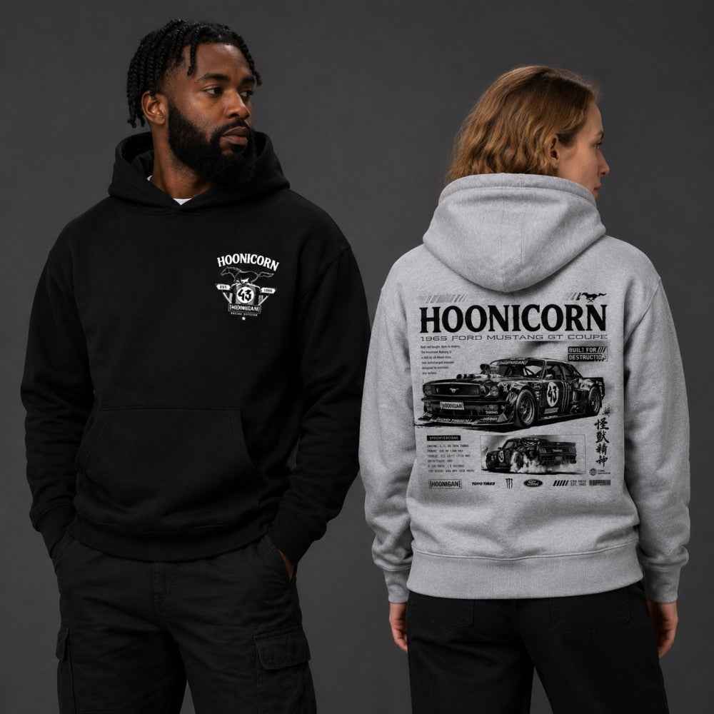 Hoonicorn Mustang GT Retro Drift Graphic Apparel Collection