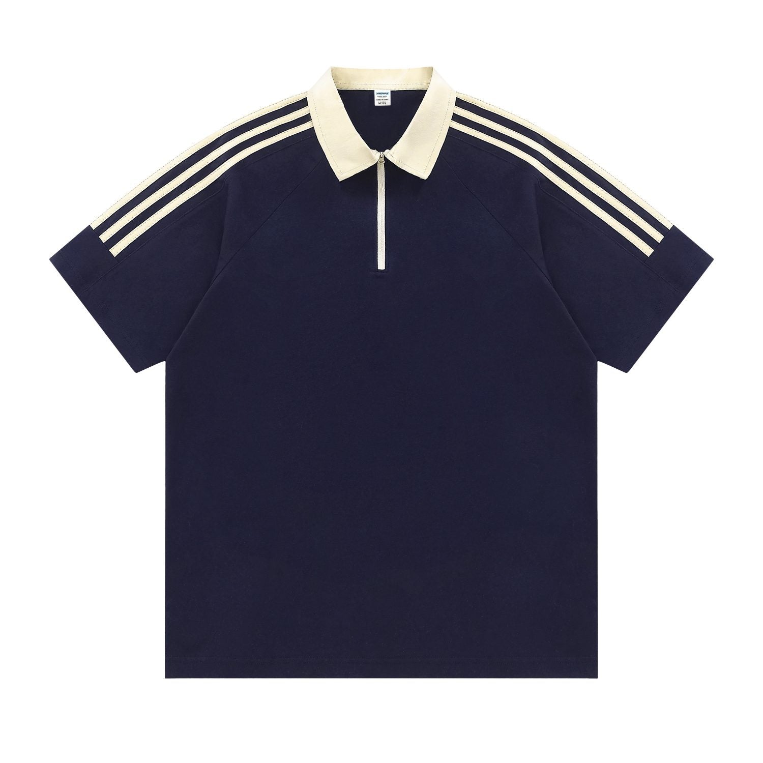 Custom Quarter-Zip Polo Shirt | 100% Cotton 3-Stripe Team Apparel