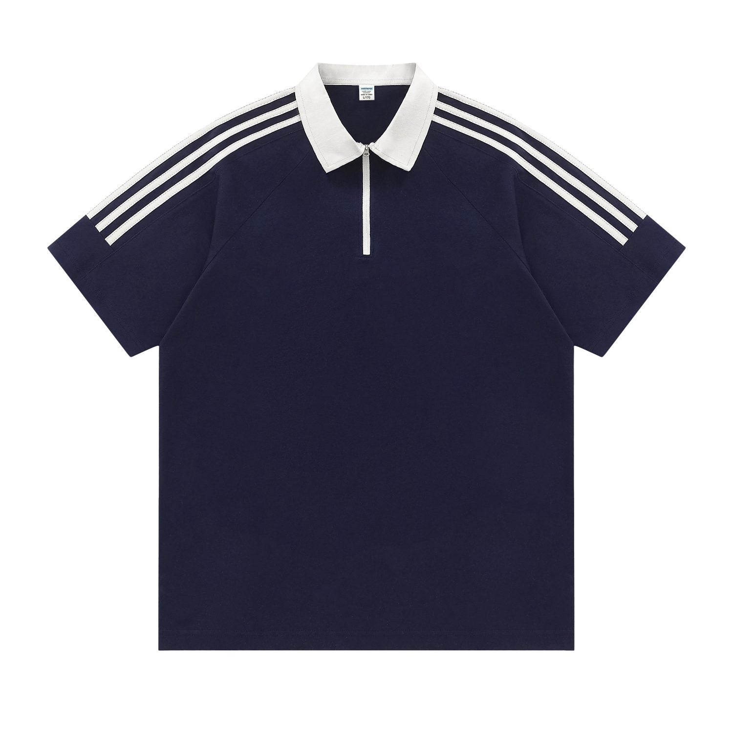 Custom Quarter-Zip Polo Shirt | 100% Cotton 3-Stripe Team Apparel