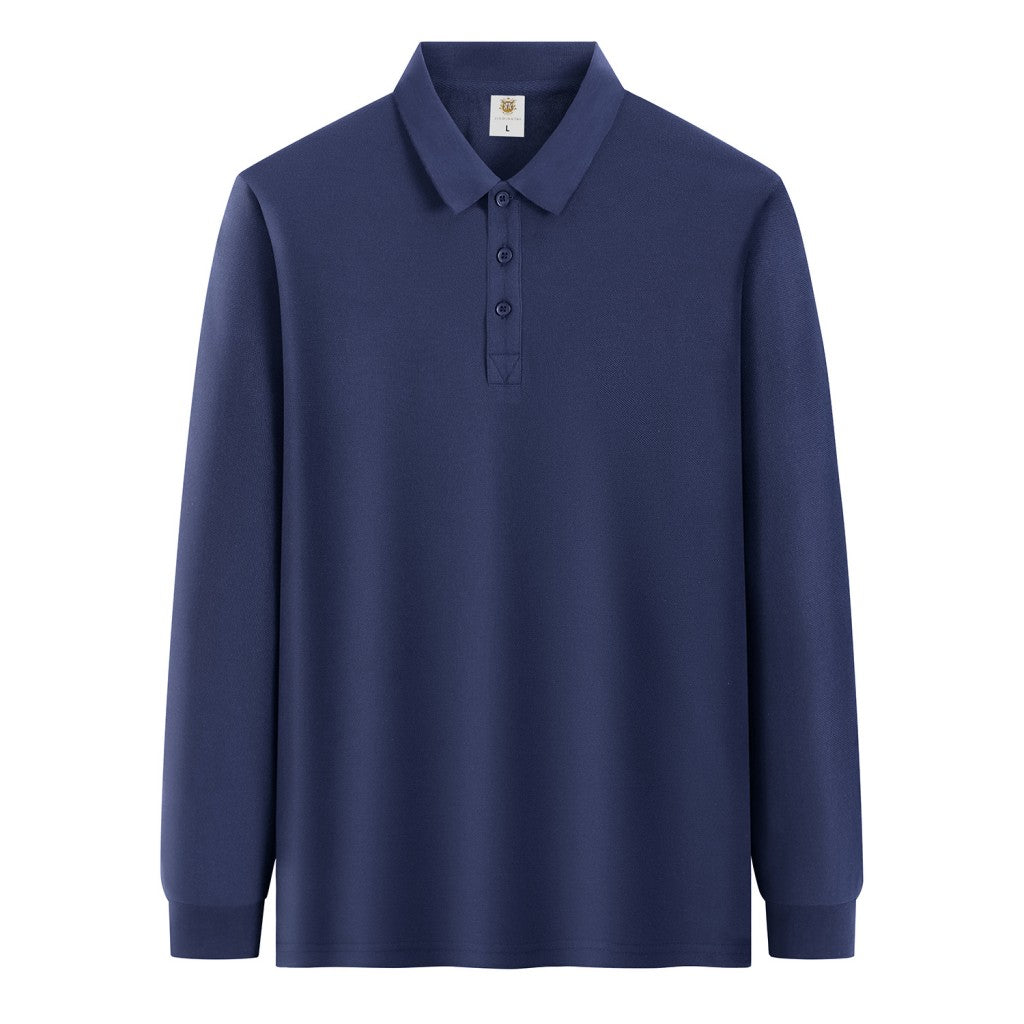 Custom 100% Cotton Long Sleeve Polo | Soft 280gsm Heavyweight Uniforms