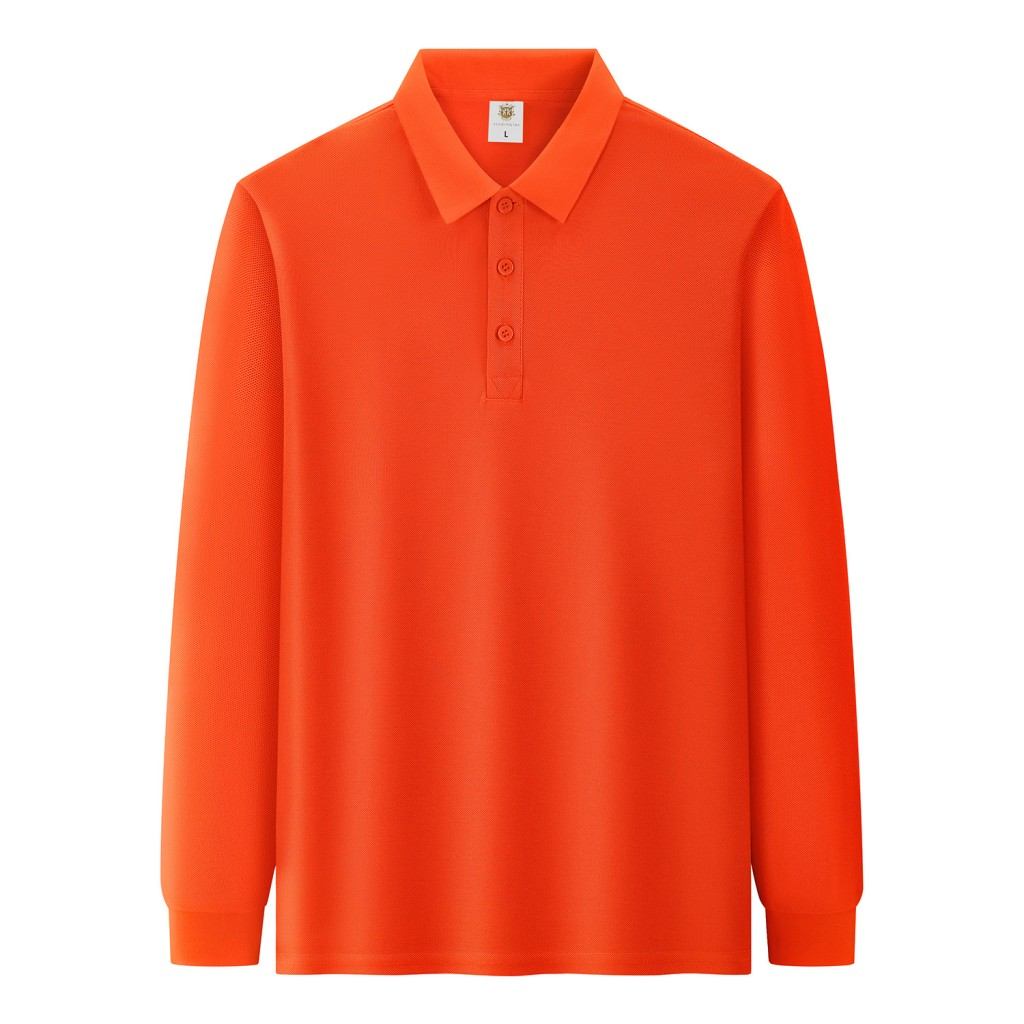 Custom 100% Cotton Long Sleeve Polo | Soft 280gsm Heavyweight Uniforms
