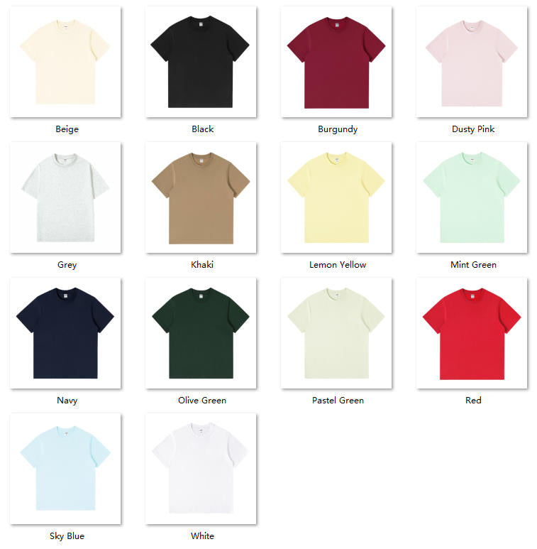 Camiseta de punto grueso personalizada PerfectItem | 230 g Sorona | Merchandising para equipos Color Sheet