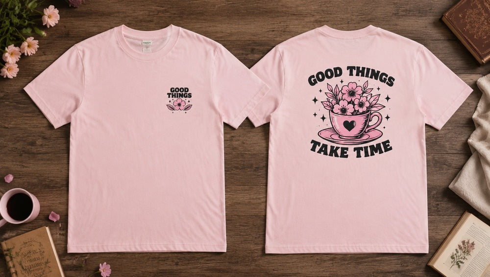 Good Things Take Time Retro Graphic Apparel Collection
