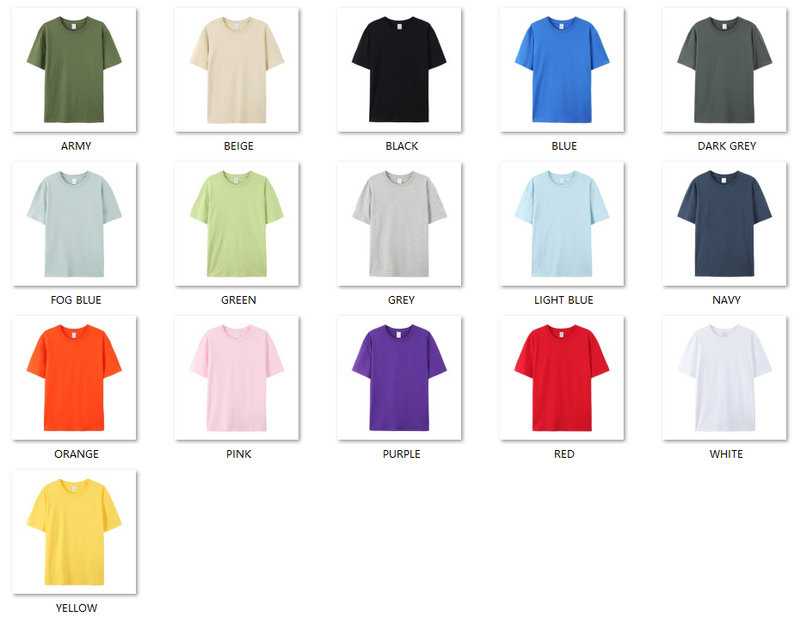Cozy Teacup Cat Kawaii Graphic Apparel Collection (T-Shirts & Hoodies) Color Sheet