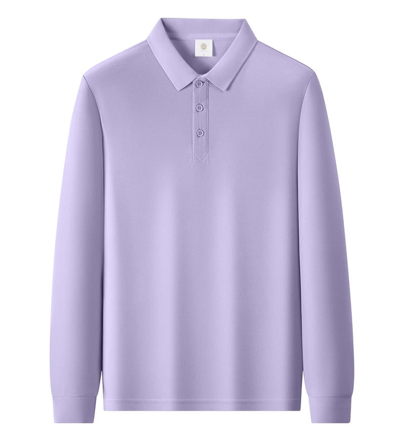 Custom 100% Cotton Long Sleeve Polo | Soft 280gsm Heavyweight Uniforms