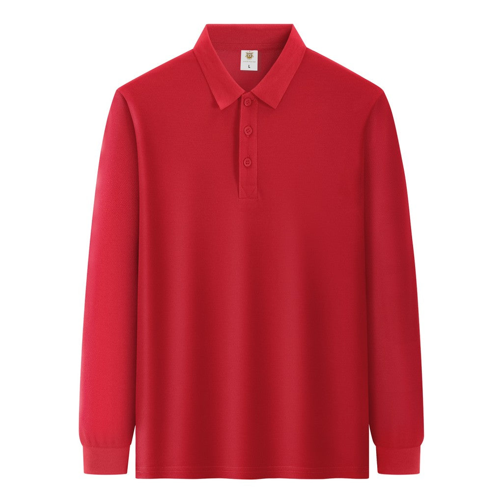 Custom 100% Cotton Long Sleeve Polo | Soft 280gsm Heavyweight Uniforms