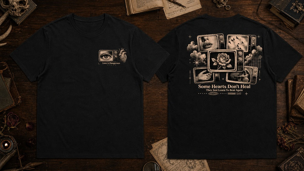Some Hearts Don't Heal Retro Graphic T-Shirts and Hoodies