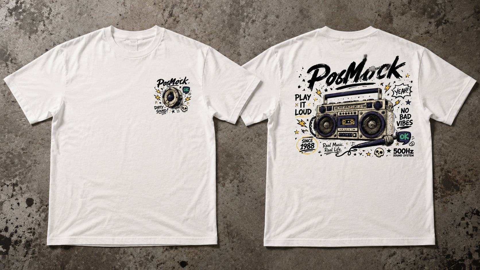Retro Boombox Street Graphic Apparel Collection (T-Shirts and Hoodies)