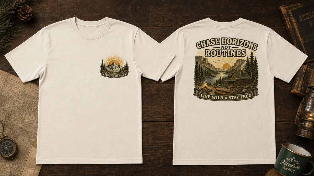 Find Your Wild Vintage Mountain Retro Nature Graphic Tees and Hoodies