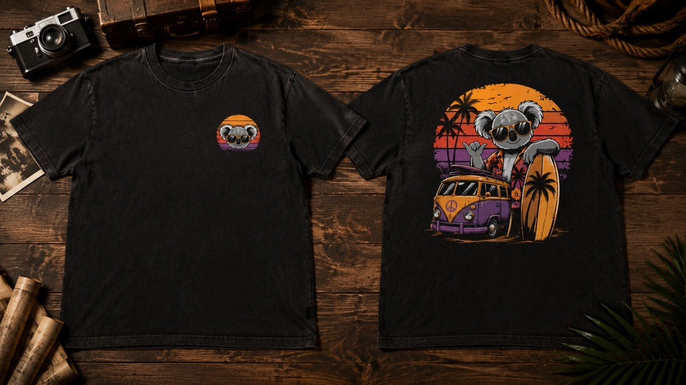 Surf Koala Retro Graphic Apparel Collection (T-Shirts and Hoodies)