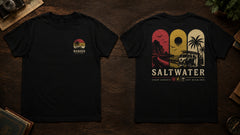 Saltwater Wanderer Retro Surf Graphic T-Shirts and Hoodies