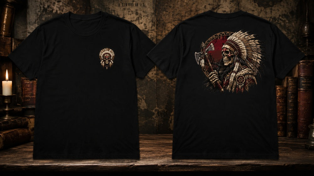 Chieftain Skull Warrior Streetwear Graphic T-Shirts and Hoodies