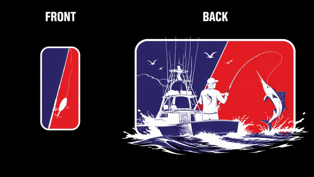Marlin Sport Fishing Retro Coastal Graphic Apparel Collection