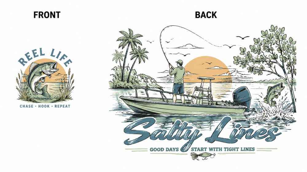 Salty Lines Fishing Graphic Apparel Collection (T-Shirts & Hoodies)（副本）