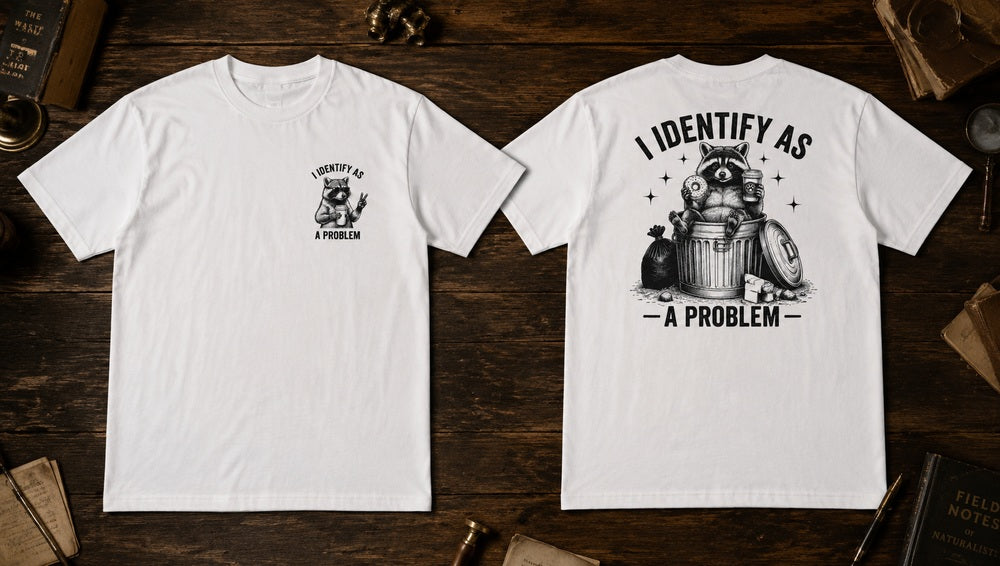 I Identify As A Problem Raccoon Graphic Apparel Collection